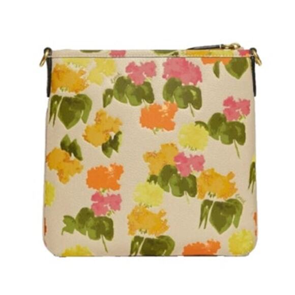 Coach Kitt Crossbody Floral Print Multi Pebble Leather CC556 - Picture 2 of 3